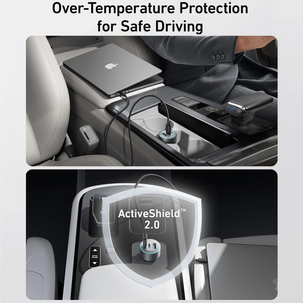 Anker 67W Car Charger – Ultra-Compact Fast Charging with 3 Ports